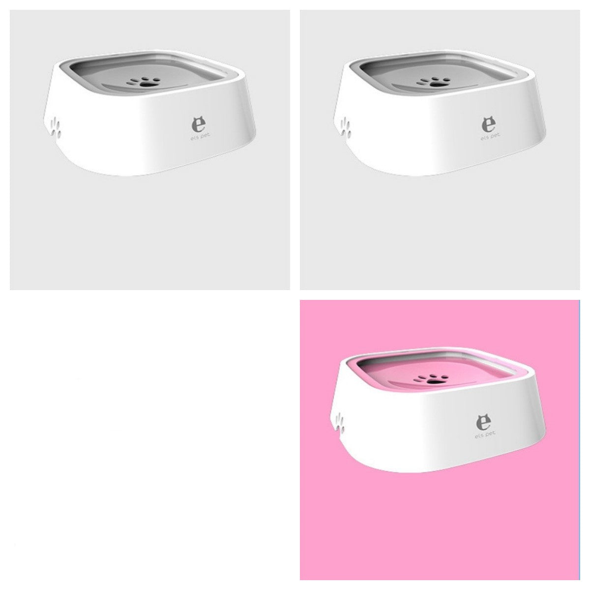HKM-0132285 1.5L Floating Pet Water Bowl with Anti-Overflow Slow Feeder Design - Perfect for Cats and Dogs