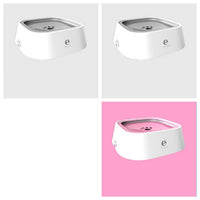 HKM-0132285 1.5L Floating Pet Water Bowl with Anti-Overflow Slow Feeder Design - Perfect for Cats and Dogs
