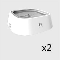 HKM-0132285 1.5L Floating Pet Water Bowl with Anti-Overflow Slow Feeder Design - Perfect for Cats and Dogs