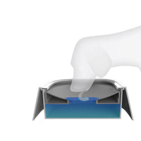 HKM-0132285 1.5L Floating Pet Water Bowl with Anti-Overflow Slow Feeder Design - Perfect for Cats and Dogs