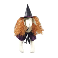 HKM-0132669 Purple Cloak and Hat Pet Costume for Dogs - Halloween Witch Outfit