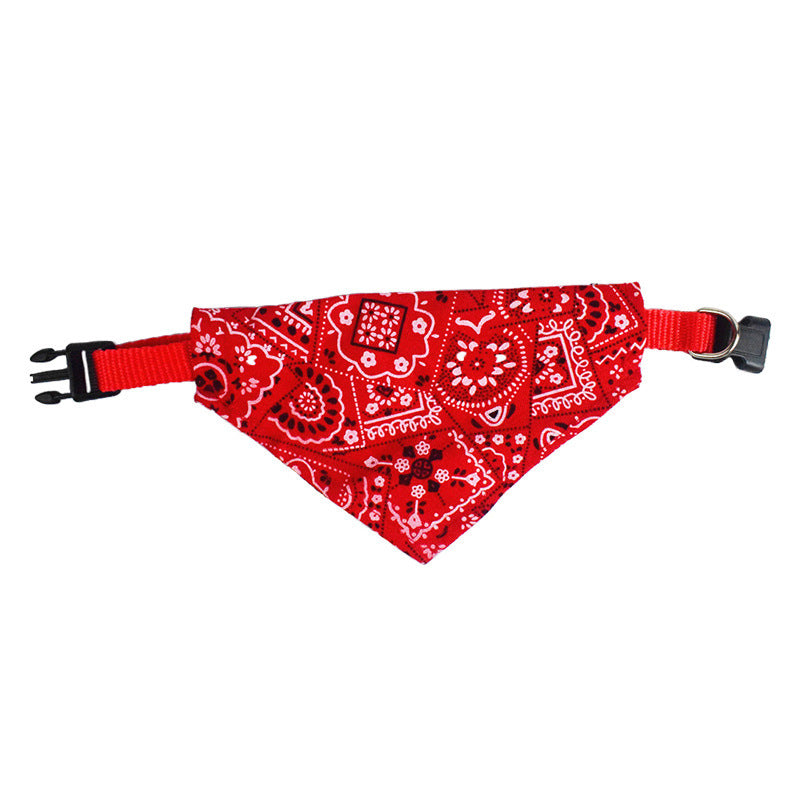 HKM-0133693 Retractable Pet Scarf Collar with Printed Dot Design, Multiple Sizes Available