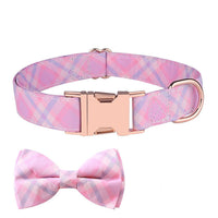 HKM-0134077 Stylish Bow Collar Set for Pets in Sweet Pink, Blue, and More