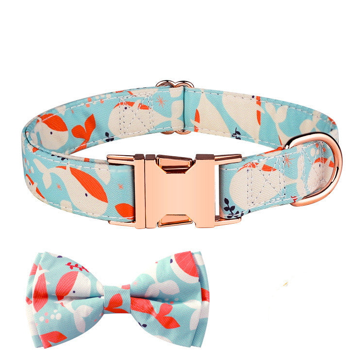 HKM-0134077 Stylish Bow Collar Set for Pets in Sweet Pink, Blue, and More