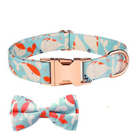 HKM-0134077 Stylish Bow Collar Set for Pets in Sweet Pink, Blue, and More