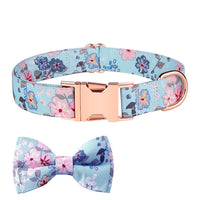 HKM-0134077 Stylish Bow Collar Set for Pets in Sweet Pink, Blue, and More