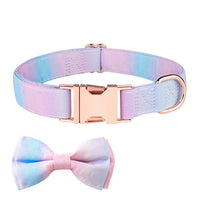 HKM-0134077 Stylish Bow Collar Set for Pets in Sweet Pink, Blue, and More