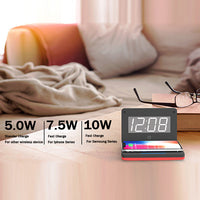 HKM-013523 Folding LED Wireless Charging Clock with USB Cable and Manual