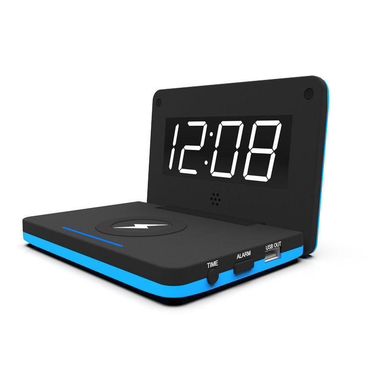HKM-013523 Folding LED Wireless Charging Clock with USB Cable and Manual