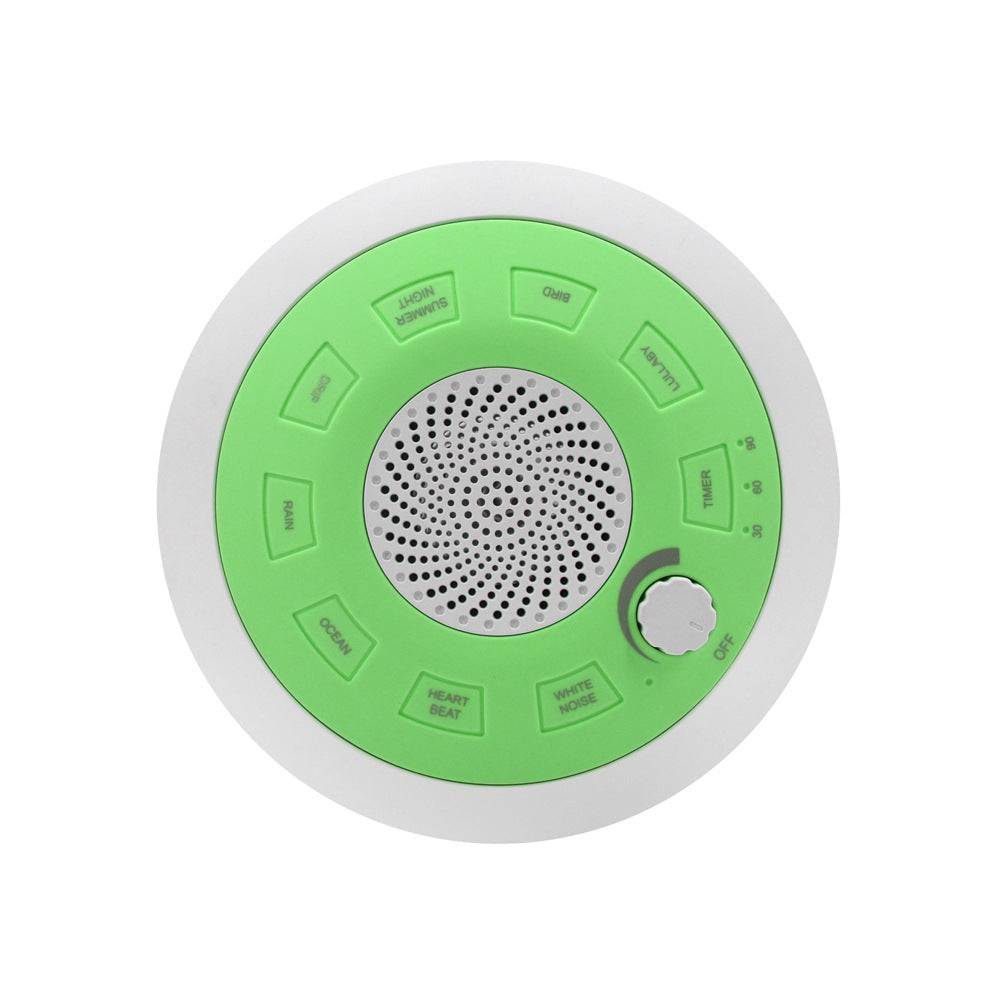 HKM-013523 Rechargeable White Noise Sleep Aid Device with Music Function - Blue and Green Flying Saucer Design