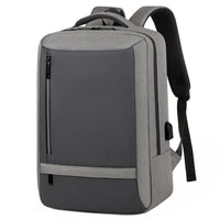 HKM-013523 Waterproof Unisex Outdoor Nylon-Lined Laptop Backpack with USB Charging Port and Soft Close Closure