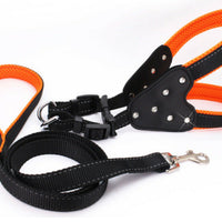 HKM-0135357 Reflective Mesh Fabric Pet Harness with Rhinestone Design and Leash in Various Colors