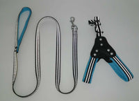 HKM-0135357 Reflective Mesh Fabric Pet Harness with Rhinestone Design and Leash in Various Colors