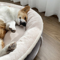 HKM-0136125 Cozy Gray Plush Dog Mat for Winter Comfort - Multiple Sizes Available