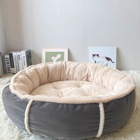 HKM-0136125 Cozy Gray Plush Dog Mat for Winter Comfort - Multiple Sizes Available