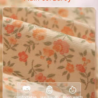 HKM-0136637 Autumn Cat Dress with Floral Design and Matching Doll Hat, Warm Skirt for Cats