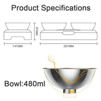 HKM-0138045 Elevated Easy Clean Stainless Steel Double Pet Food and Water Bowl with Adjustable Design