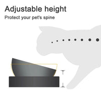 HKM-0138045 Elevated Easy Clean Stainless Steel Double Pet Food and Water Bowl with Adjustable Design