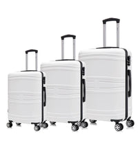 HKM-013843 Fashionable 3-Piece Travel Trolley Suitcase Set with Double Wheels – 20"/24"/28" Sizes
