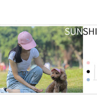 HKM-0140221 Summer Dog Sun Hat - Princess Style Mesh Sunshade for Dogs