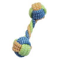 HKM-0140477 Colorful Hand-Woven Cotton Rope Dog Bite Toy Set