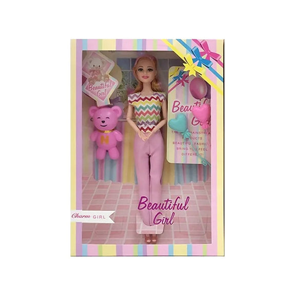 HKM-014099 11.5 Inch Fashion Dress Doll Play Set - Solid Body PVC Toy for Girls Ages 2-7