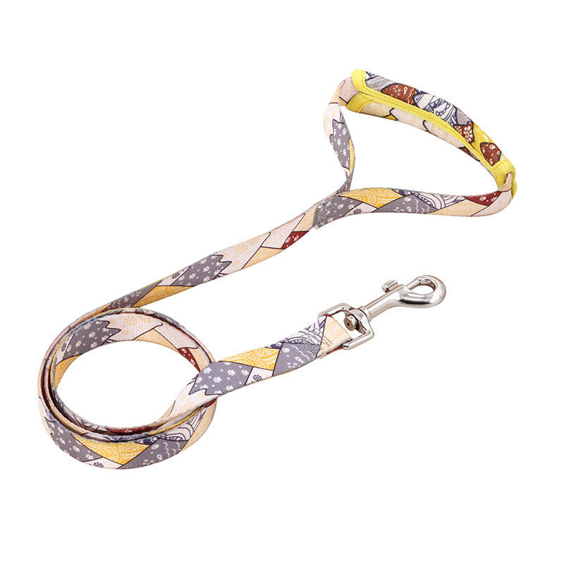 HKM-0141629 Reflective Anti-Breakaway Leash for Small and Medium Dogs - Durable Polyester with Chest Strap Options