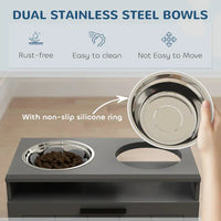 HKM-0142013 Elevated Pet Feeding Station for Comfortable Dining