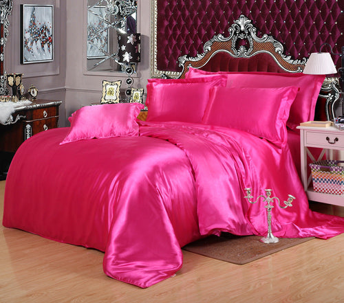 HKM-014227 Luxury Summer Bedding Set in Black and White - King Size Duvet Cover and Bed Sheet Set, 4-Piece Collection