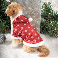 HKM-0142397 Christmas Fleece-Lined Pet Clothing in Red and Green, Thickened Design for Comfortable Wear