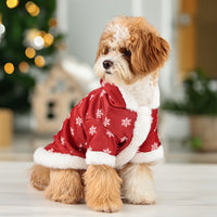 HKM-0142397 Christmas Fleece-Lined Pet Clothing in Red and Green, Thickened Design for Comfortable Wear