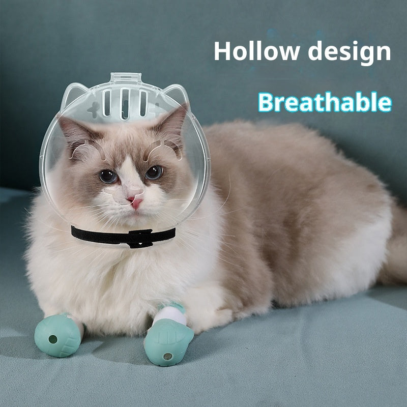 HKM-0142653 Cat Head Cover Set - Owl & Cat Paw Designs, Perfect for Pets and Kids, Multi-Color Options