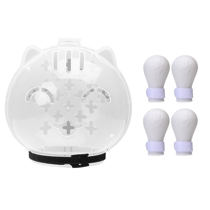 HKM-0142653 Cat Head Cover Set - Owl & Cat Paw Designs, Perfect for Pets and Kids, Multi-Color Options