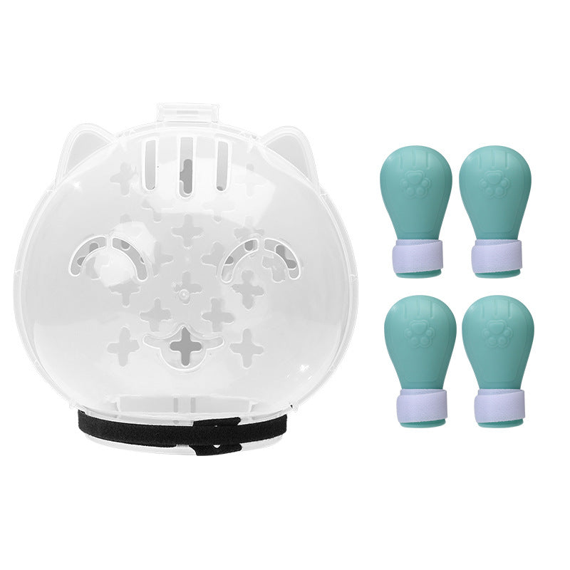 HKM-0142653 Cat Head Cover Set - Owl & Cat Paw Designs, Perfect for Pets and Kids, Multi-Color Options