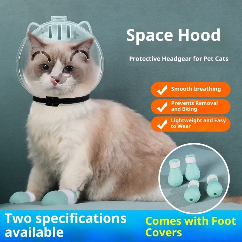 HKM-0142653 Cat Head Cover Set - Owl & Cat Paw Designs, Perfect for Pets and Kids, Multi-Color Options