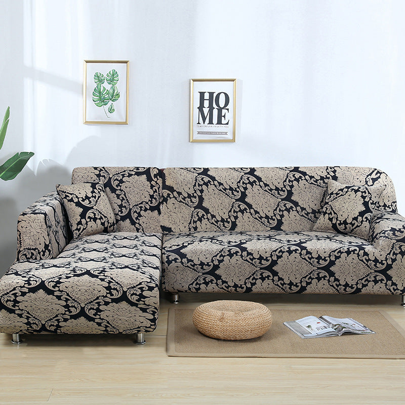HKM-014291 Stretch Print Sofa Cover in Fashionable Design for Various Sizes
