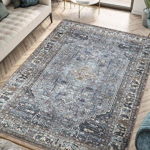 HKM-014355 Bohemian Ethnic Geometric Pattern Crystal Velvet Carpet in Various Sizes