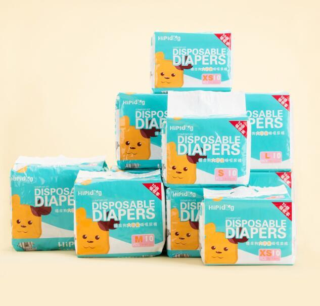 HKM-014547 Adjustable Male Dog Diapers 10-Pack - Soft, Breathable, Leak Protection, Antibacterial and Deodorant