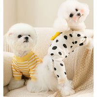 HKM-0145981 Cozy Velvet Cat Clothes in Polka Dot, Striped, and Bear Designs for All Sizes