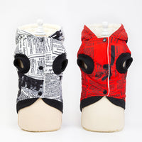 HKM-0147261 Cotton Newspaper Print Pet Apparel for Small to Extra Large Dogs