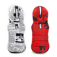 HKM-0147261 Cotton Newspaper Print Pet Apparel for Small to Extra Large Dogs
