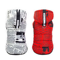 HKM-0147261 Cotton Newspaper Print Pet Apparel for Small to Extra Large Dogs