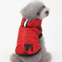 HKM-0147261 Cotton Newspaper Print Pet Apparel for Small to Extra Large Dogs