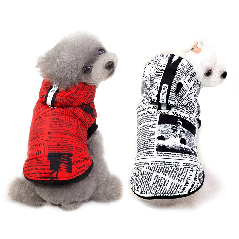 HKM-0147261 Cotton Newspaper Print Pet Apparel for Small to Extra Large Dogs