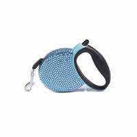 HKM-0147389 Diamond-Studded Automatic Telescopic Dog Traction Belt - 3m Flat Belt for Pets Under 15kg