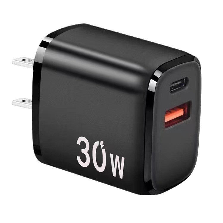 HKM-014867 Dual-Port Quick Charge USB Type-C Plug - White and Black Options Available