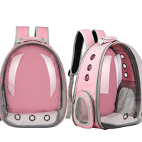 HKM-0149821 Transparent Cat Backpack Space Capsule - Durable Oxford Material, Multiple Colors Available