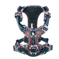HKM-0152637 Floral Pattern Nylon Dog Leash Vest Harness - Multiple Sizes Available