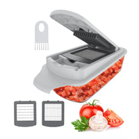 HKM-015315 Manual Handheld Multifunctional Onion and Fruit Slicer for Effortless Vegetable Preparation