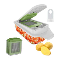 HKM-015315 Manual Handheld Multifunctional Onion and Fruit Slicer for Effortless Vegetable Preparation